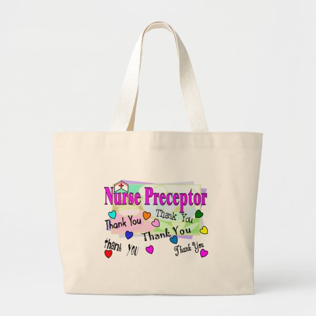 Grand Tote Bag MERCI de maître d'infirmière (Devant)