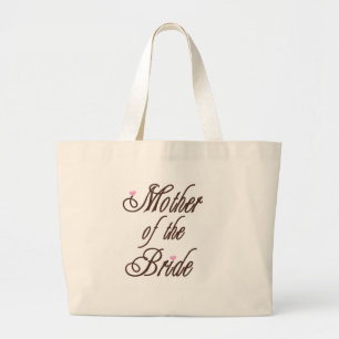 Grand Tote Bag Mère des bruns chics de jeune mariée
