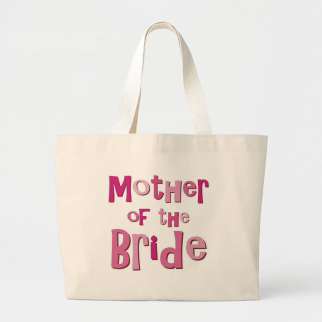 Grand Tote Bag Mère du brun de rose de jeune mariée (Devant)