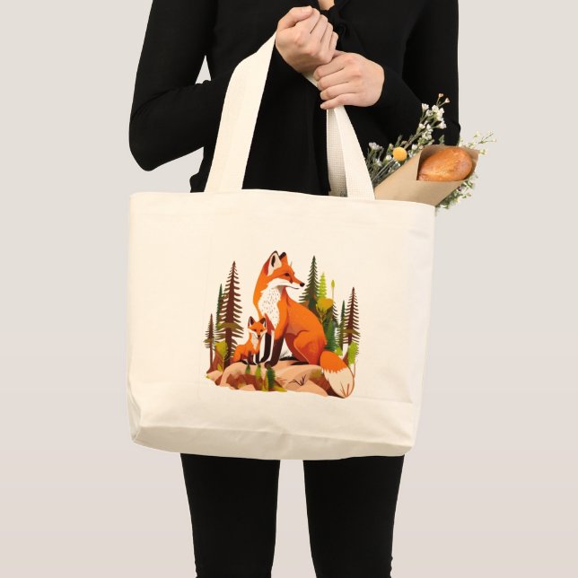 Grand Tote Bag Mère Fox et kit (Devant (produit))
