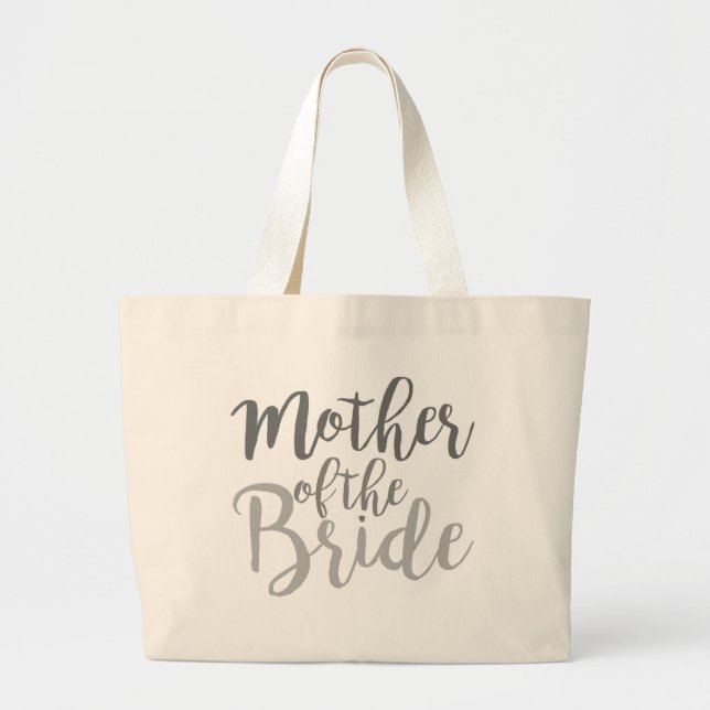 Grand Tote Bag Mère moderne de l'Ombre Cursive Mariée (Devant)