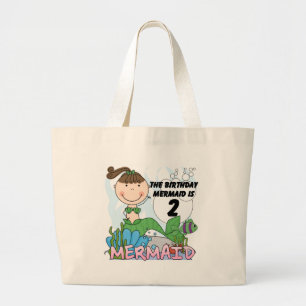 Grand Tote Bag Mermaid 2e Anniversaire Tshirts et cadeaux