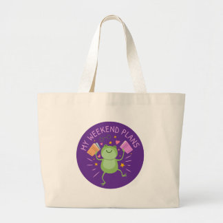 Grand Tote Bag Mes plans de week-end conception de livre