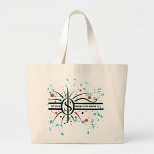 Grand Tote Bag Mettez votre argent là où votre bouche est CITE