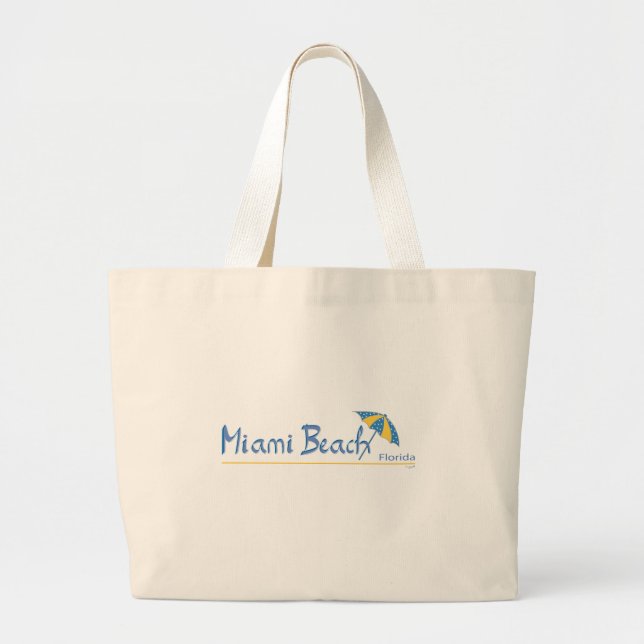 Grand Tote Bag Miami Beach, Floride Cool parapluie (Devant)