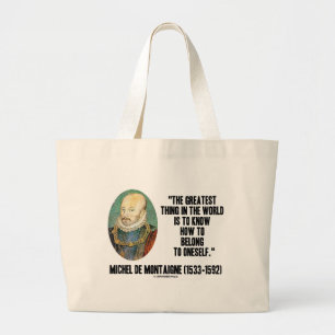 Grand Tote Bag Michel de Montaigne comment appartenir à se