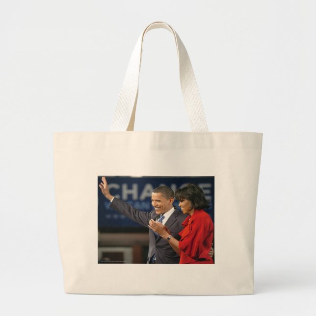 Grand Tote Bag Michelle et Barack Obama (Devant)