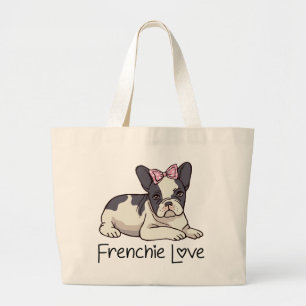 Grand Tote Bag Mignonne Français Bulldog Cadeau Chien Chien Chien