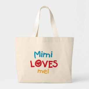 Grand Tote Bag Mimi aime mes t-shirts et cadeaux