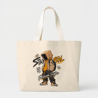 Grand Tote Bag Mode de rue urbaine - Graffiti cool