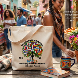 Grand Tote Bag Mois de l'héritage hispanique personnalisé