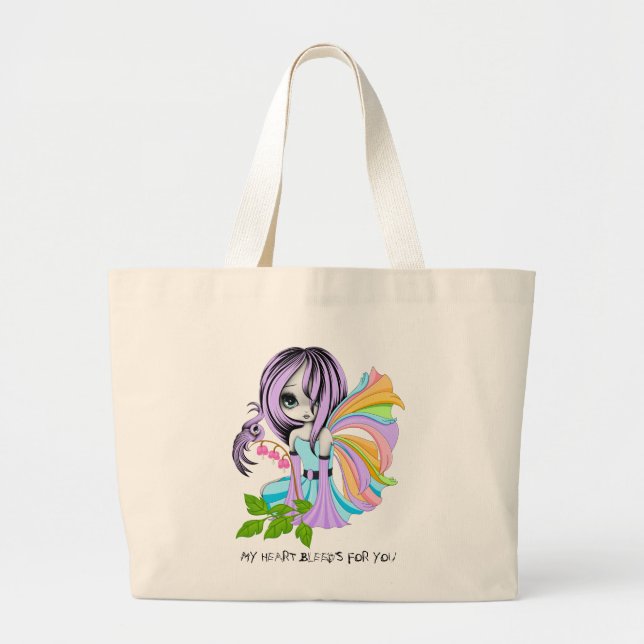 Grand Tote Bag Mon coeur saigne pour vous multi (Devant)