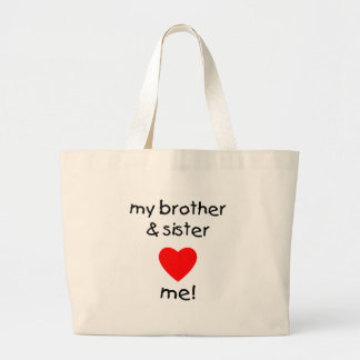 Grand Tote Bag Mon frère et soeur m'aiment