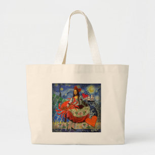Grand Tote Bag Mona Lisa et Crabe