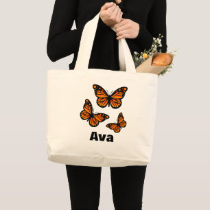 Grand Tote Bag Monarch Butterfly Design - Jumbo Fourre-tout