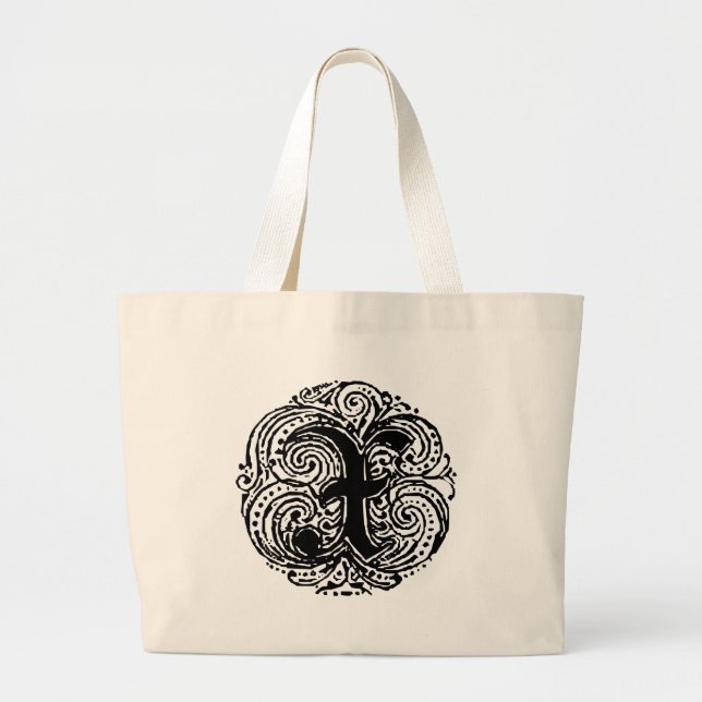 Grand Tote Bag Monarchie "X" (Devant)