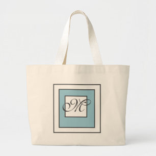Grand Tote Bag Monogramme initial classique
