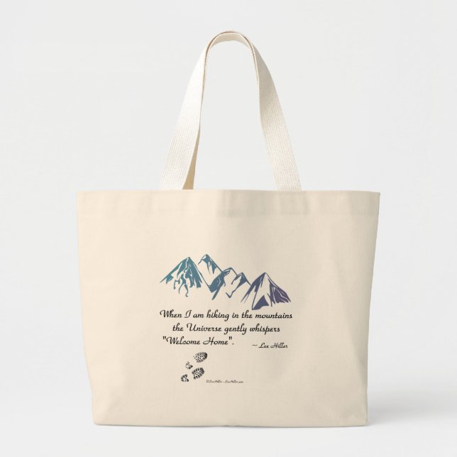 Grand Tote Bag Montagnes de randonnée Whisers univers Bienvenue A (Devant)