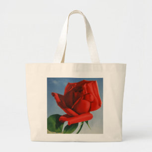 Grand Tote Bag Montreux vintage Rose rouge Suisse Lac Léman