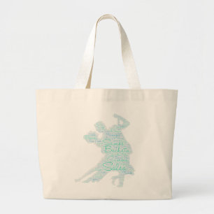 Grand Tote Bag Mot de danse Art Couple Bachata Salsa