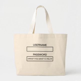 Grand Tote Bag Mot de passe Impossiblement Fort Blague Tech Sarca