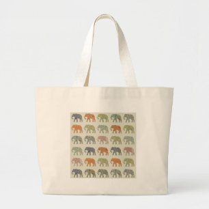 Grand Tote Bag Motif animal coloré éléphant