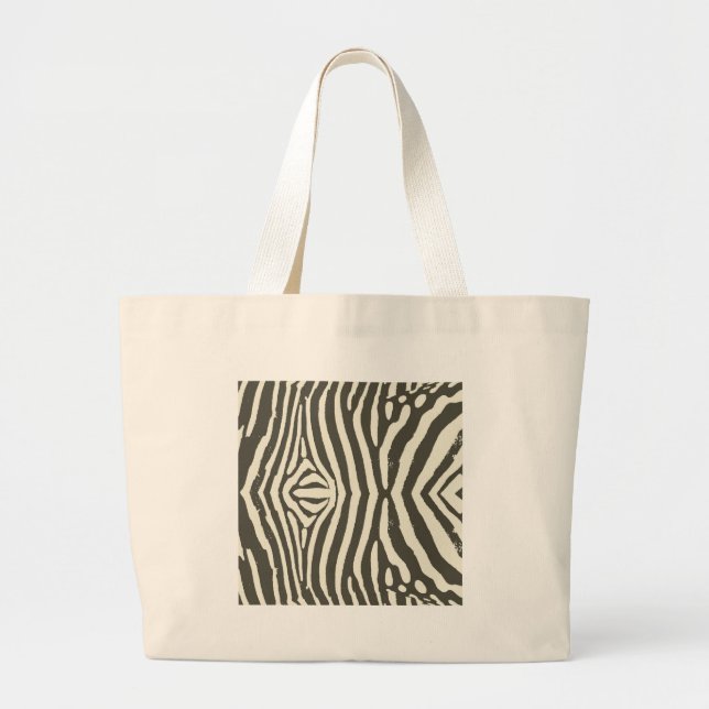 Grand Tote Bag Motif Poster de animal Zebra Stripe (Devant)