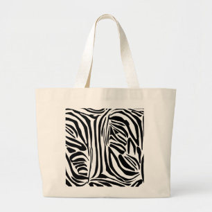 Grand Tote Bag Motif zèbre