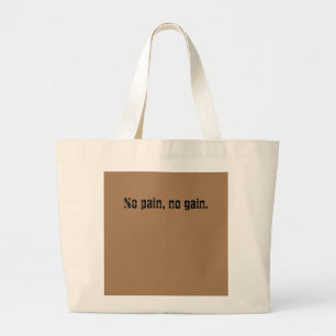 Grand Tote Bag Motivation pour salle de sport Texte personnalisé