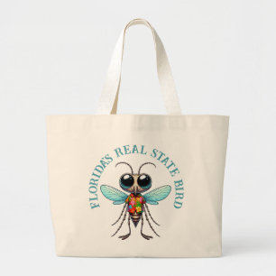 Grand Tote Bag Moustique en chemise tropicale