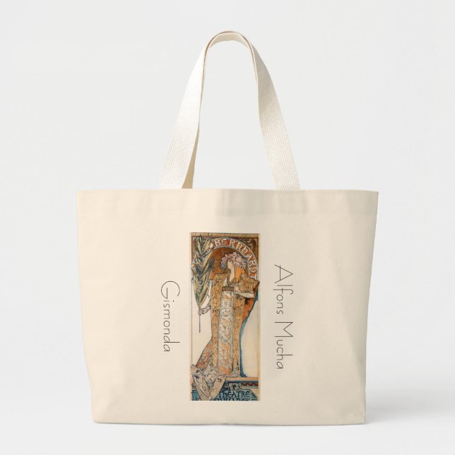Grand Tote Bag Mucha Gismonda Belle femme Jumbo Fourre-tout (Devant)