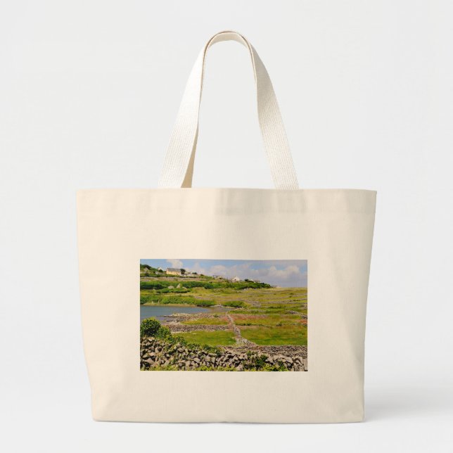 Grand Tote Bag Murs de pierre d'Irlande (Devant)