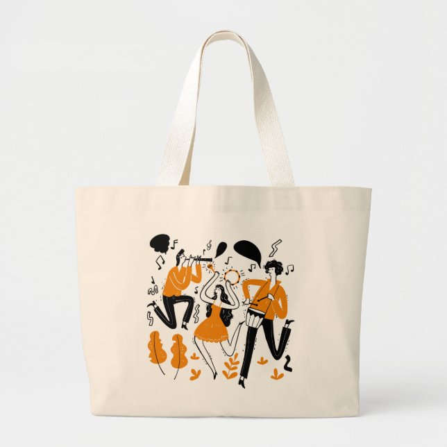 Grand Tote Bag Musicien (Devant)