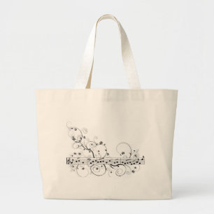 Grand Tote Bag Musique fleurie