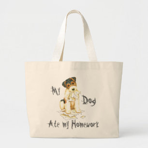 Grand Tote Bag My Wire Fox Terrier Ate My Homework
