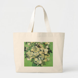 Grand Tote Bag Nature morte - Roses roses dans un vase, Vincent v