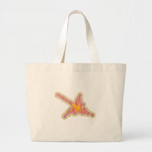 Grand Tote Bag Nazca Lignes Colibri Avec Effet Papier Rincé