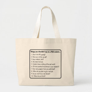 Grand Tote Bag Ne demandez pas un PhD