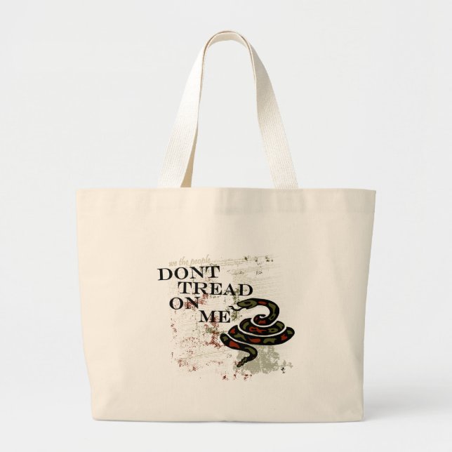 Grand Tote Bag Ne marchez pas sur moi (Devant)