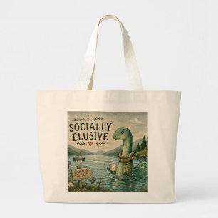 Grand Tote Bag Nessie Cryptide Confortable Élusive Socialement Lo