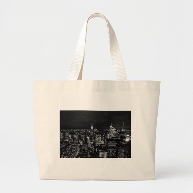 Grand Tote Bag New York City Night Skyline (Devant)