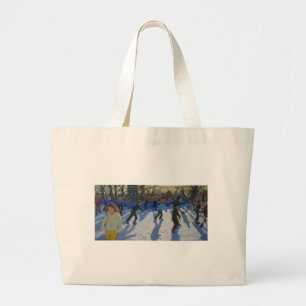 Grand Tote Bag Noël Fayre Hyde Park juste de patineurs de glace