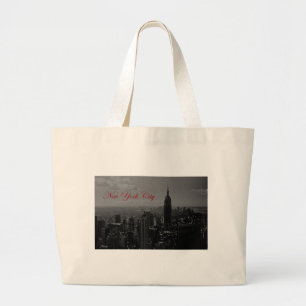 Grand Tote Bag Noir blanc New York