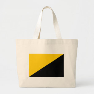 Grand Tote Bag Noir d'Anarcho et jaune capitalistes