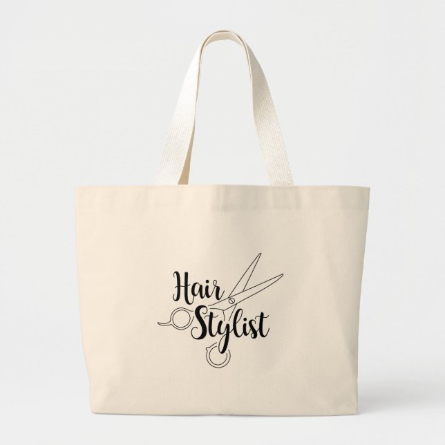Grand Tote Bag Noir de coiffeur (Devant)