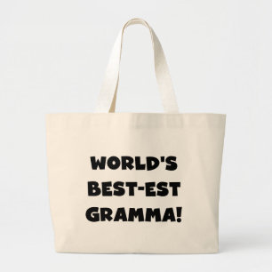 Grand Tote Bag Noir ou blanc du Meilleur-est Gramma du monde