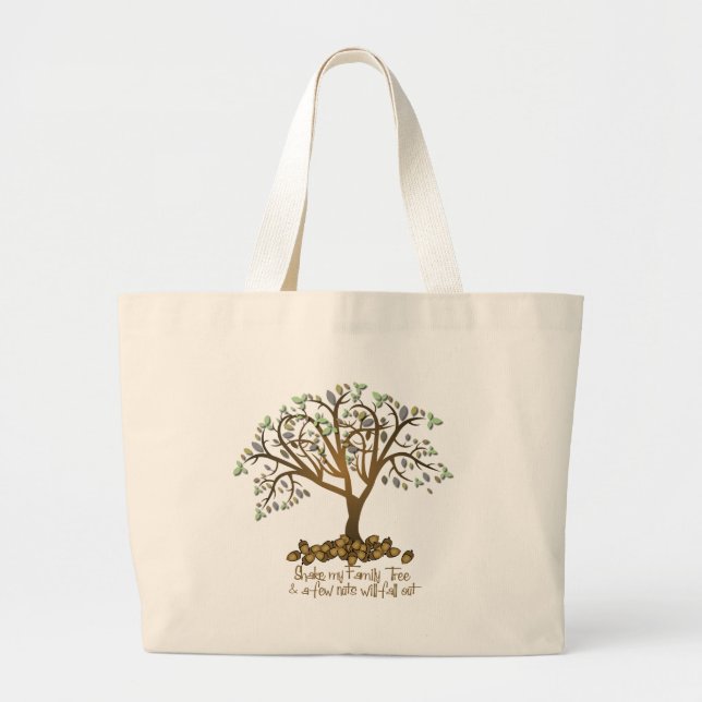 Grand Tote Bag Noix d'arbre familial (Devant)