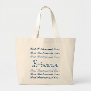 Grand Tote Bag Nom personnalisé Meilleur Émetteur De Presse Jour