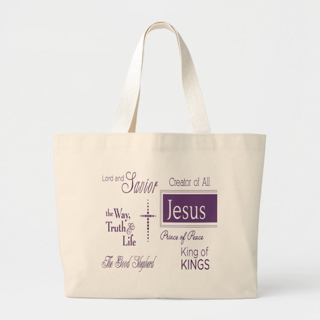 Grand Tote Bag Noms de JESUS Christian Fourre-tout & Grocery Bag (Devant)
