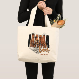 Grand Tote Bag Noms personnalisés de Mama Bear - © GraphicLoveSho
